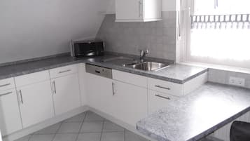Kühlschrank, Mikrowelle, Herdplatte, Geschirrspüler