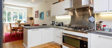 Fridge, microwave, dishwasher, toaster