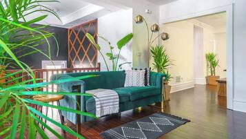 Smart TV, books, video library, offices