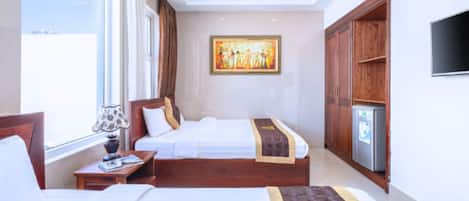 Chambre Quadruple Panoramique, 2 grands lits | Salle de bain