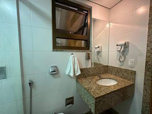 Hårføner, håndklær, såpe og toalettpapir