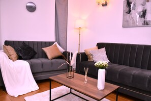 Apartment | Living area | TV - Sleeps 4 - Private Balcony - Wheelchair Accessible (London)