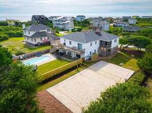 Exterior - Ocean Views, Pool, Spa, Volleyball and Game Room! (Southern Shores)