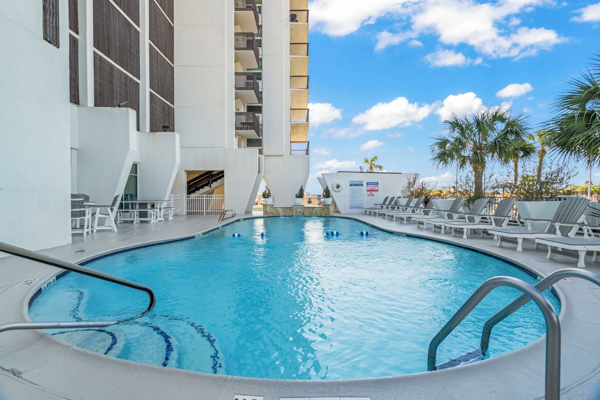 A heated pool