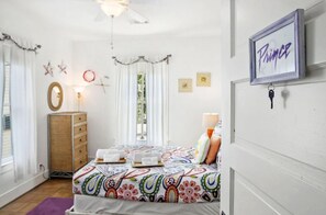 4 bedrooms, iron/ironing board, travel cot, WiFi
