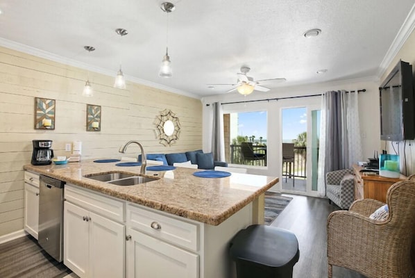 Interior - Shell We Dance! Updated, Stylish Condo with Beach View, Resort Pool and Hot Tub! (Galveston)