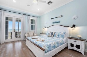 4 bedrooms, desk, iron/ironing board, travel cot