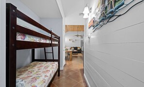 3 bedrooms, iron/ironing board, travel cot, WiFi