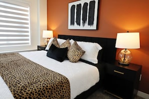5 bedrooms, desk, iron/ironing board, travel cot