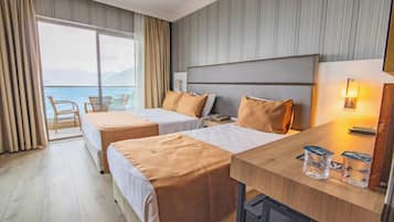 Standard Double or Twin Room, Balcony, Sea View | Minibar, desk, soundproofing, free WiFi