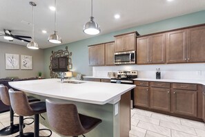 Villa, Multiple Bedrooms | Private kitchen | Fridge, oven, coffee/tea maker, toaster - Paradise Point At Windsor Island Resort Orlando By Shine Villas 10 Bedroom Villa (Davenport)