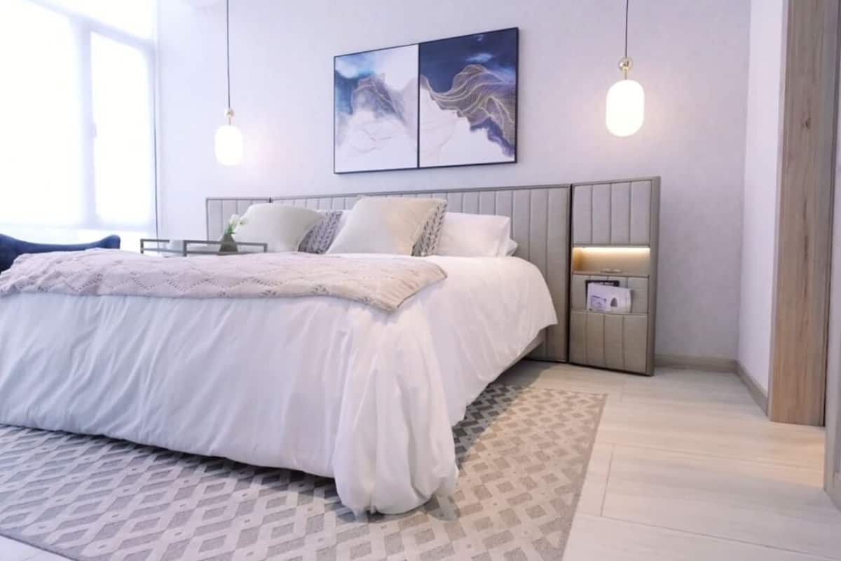 Signature Apartment, Kitchen, City View | Peralatan tempat tidur premium, gebar bulu kapas, katil Select Comfort 