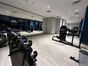 Fitness facility - Charming Studio at Azizi Riviera 32, MBR City by Deluxe Holiday Homes (Dubai)