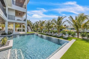 A heated pool - Brand New Luxury Home! Canal Front with Pool, Spa, and Rooftop Deck with Stunnin (Anna Maria)