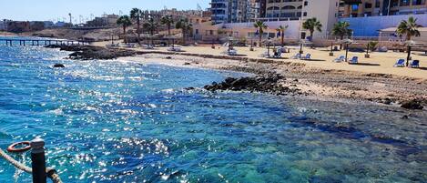 Sun loungers, beach towels