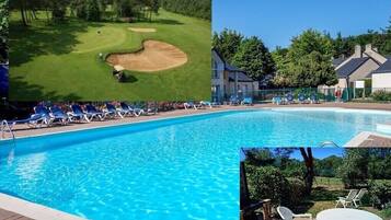 Piscine extérieure, piscine chauffée