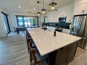 Fridge, microwave, dishwasher, dining tables - BRAND NEW 7 BR / 5 BA luxury home ON Keuka Lake just outside of Penn Yan! (Penn Yan)