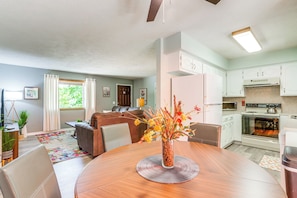 House (2 Bedrooms) | Interior - Hot Tub & Fire Pit: Holiday Island Getaway! (Eureka Springs)