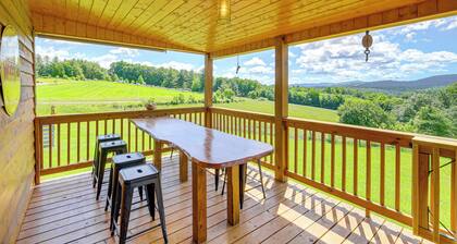 Deck & Scenic View: Historic Cabin in Piney Creek!