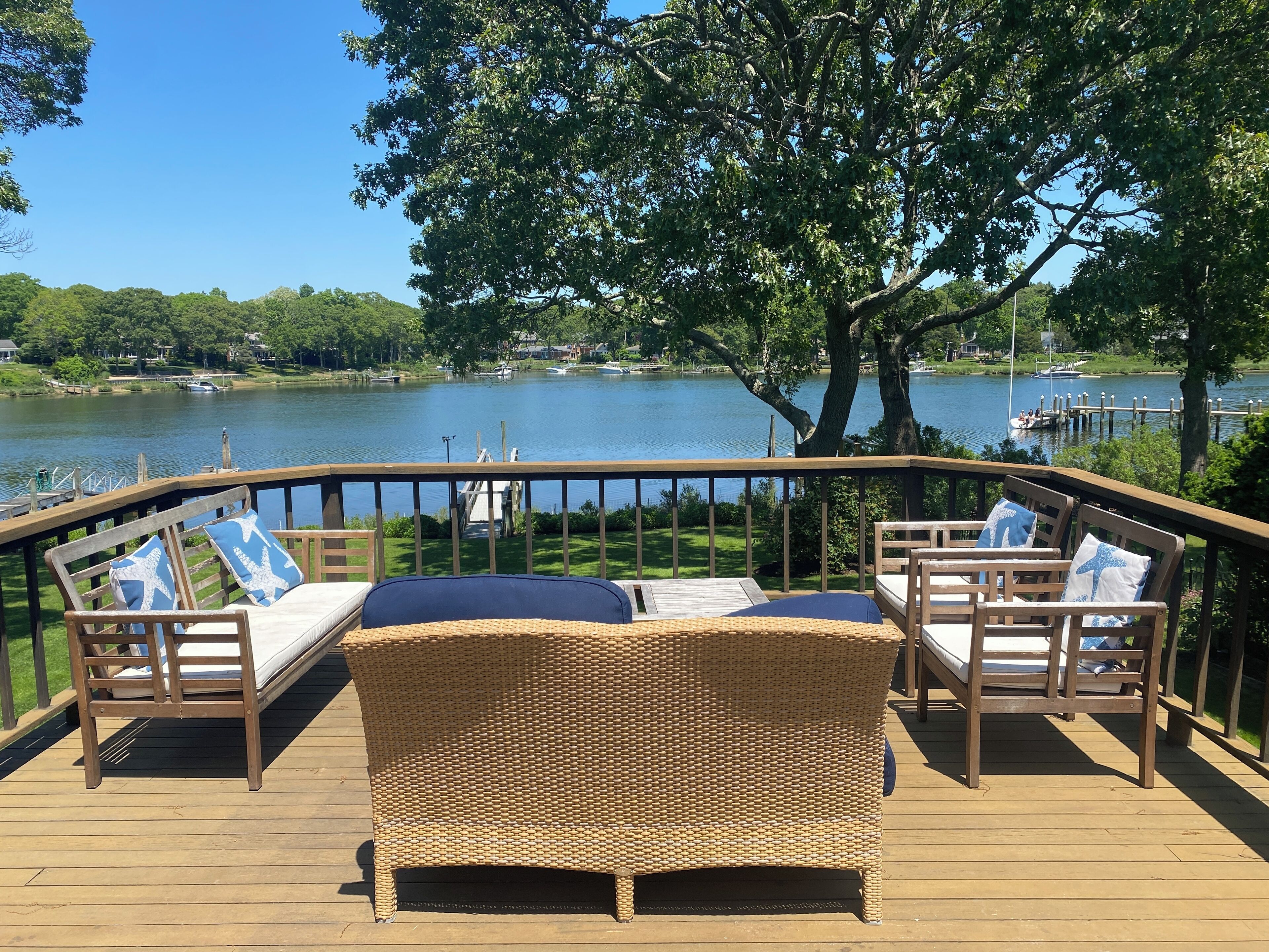 Luxury waterfront beach house with dock, kayaks canoe, paddle-board and hot tub
