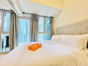 Căn hộ trung tâm thành phố, quang cảnh thành phố | Bộ đồ giường kháng dị ứng, trang trí khác biệt 