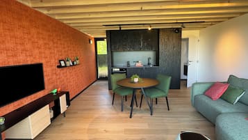 TV, fireplace, stereo
