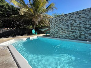 Outdoor pool - Spacious Family Retreat: Terrace, Inground Pool, Solar Power, Wi-fi, Pool Table (Cabo Rojo)
