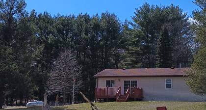 Peaceful Vacation Home Near Wisconsin Delles with the pond on 80 Wooded Acres.