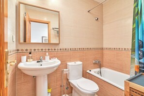 Ducha, secador de pelo y toallas