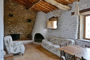 TV, fireplace, stereo