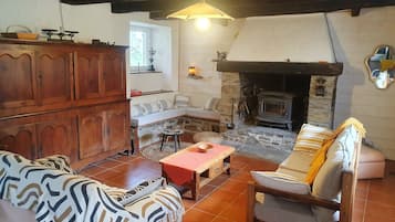 TV, fireplace, table tennis