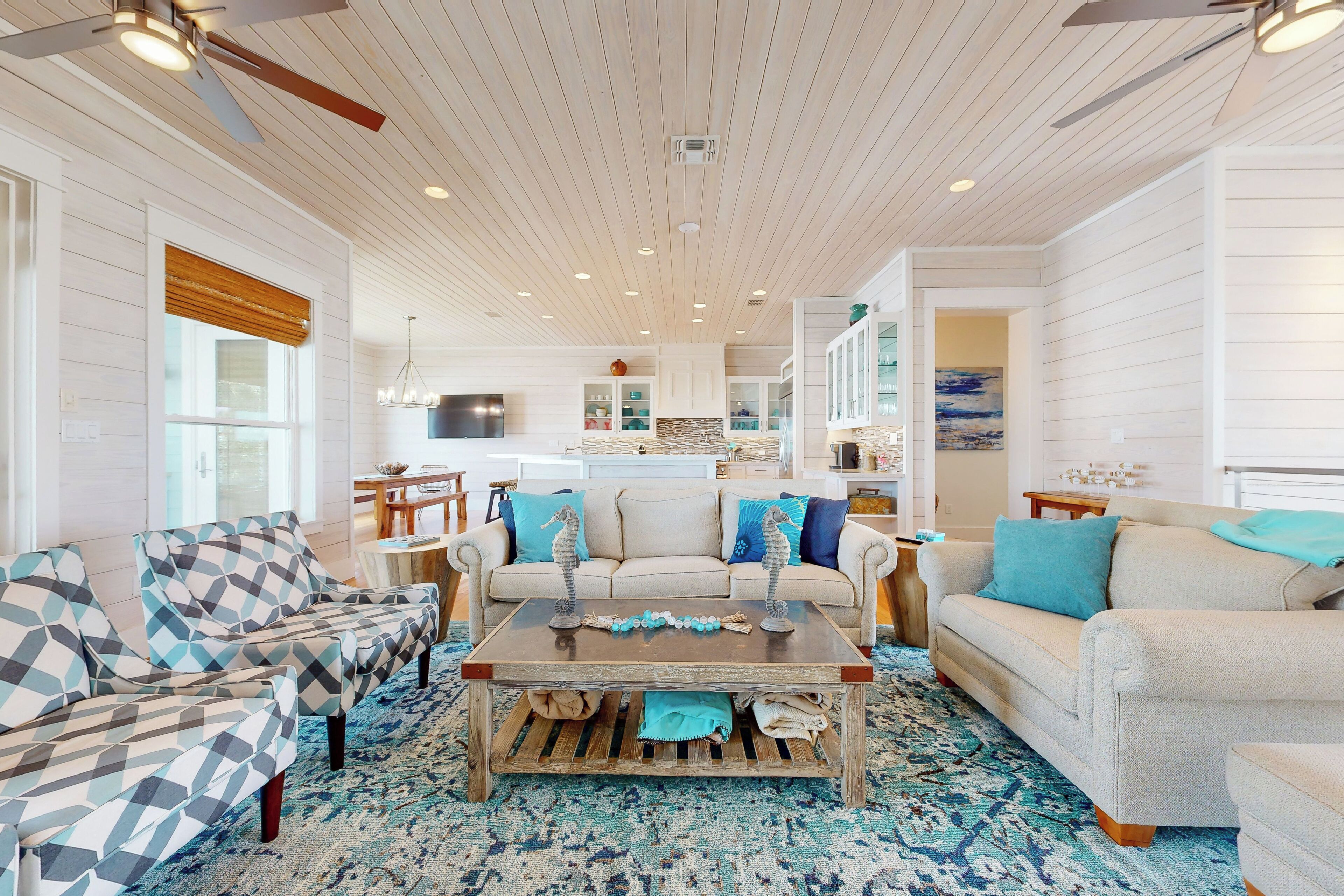 TV, fireplace, foosball