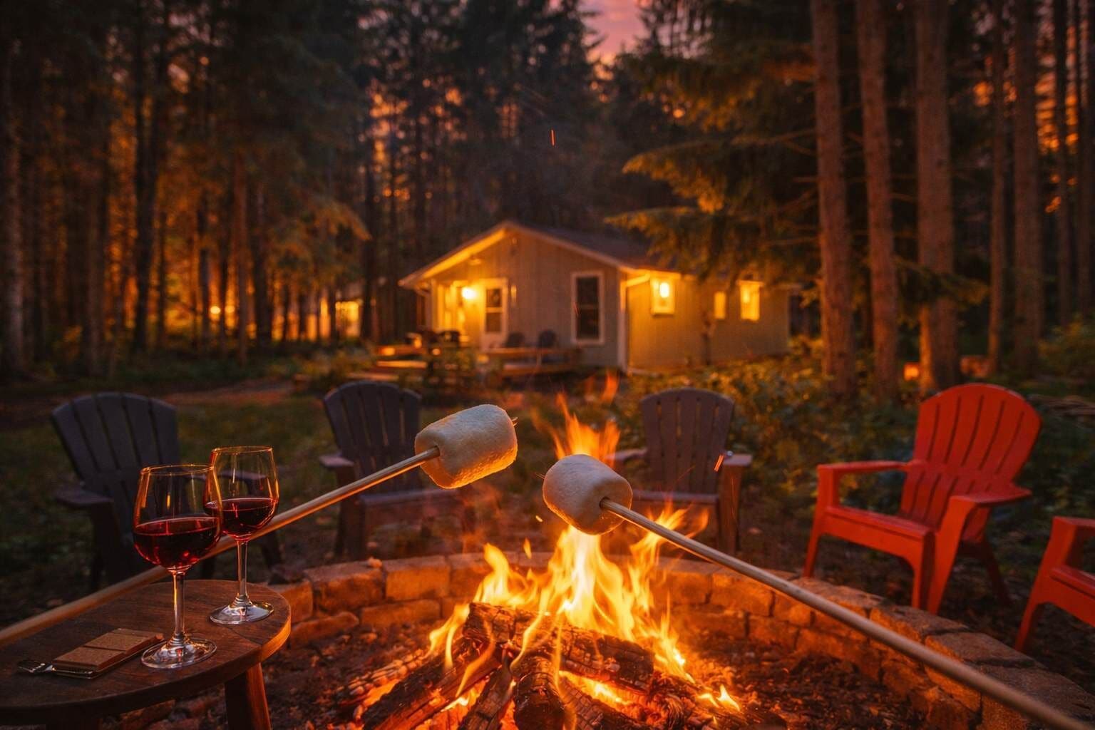 Can you see yourself here by the fire?