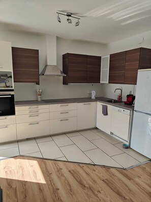 Fridge, microwave, oven, stovetop - Spacious, newly renovated apartment in southern Burgenland with its own balcony! (Oberdrosen)