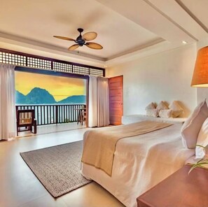 Family Double Room, Balcony, Ocean View | 1 bedroom, iron/ironing board