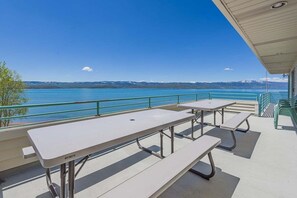 Outdoor dining - Direct Beach Access & Boat Ramp! 5BR Bear Lake Retreat (Laketown)