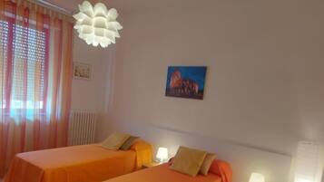 2 bedrooms, desk, iron/ironing board, travel cot