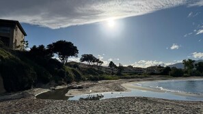 在海滩