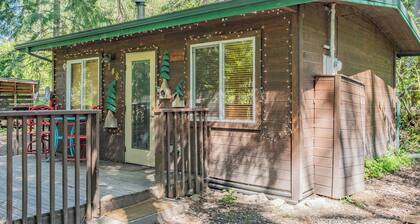 Romantic Small Cabin in the Woods. Fireplace,Hot tub,A/C,Firepit,WiFi, Mt Rainer