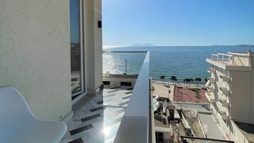 Familienzimmer, Meerblick | Blick vom Balkon