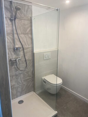 Dusche, Handtücher, Toilettenpapier