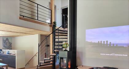 Chalet sur piste de ski, sauna et spa, vue Mt Blanc