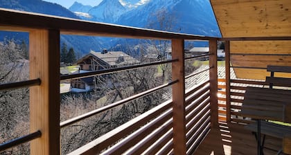 Chalet ski-in/out, sauna & spa, vue Mont-Blanc