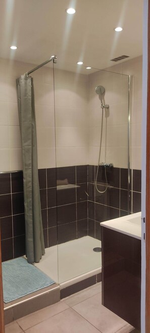 淋浴设施、吹风机、毛巾、肥皂