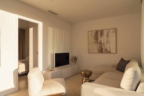 Smart TV, fireplace