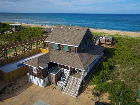 Exterior - K1307A "The Way We Were" Traditional Oceanfront Gem w/DUNETOP Deck! (Nags Head)