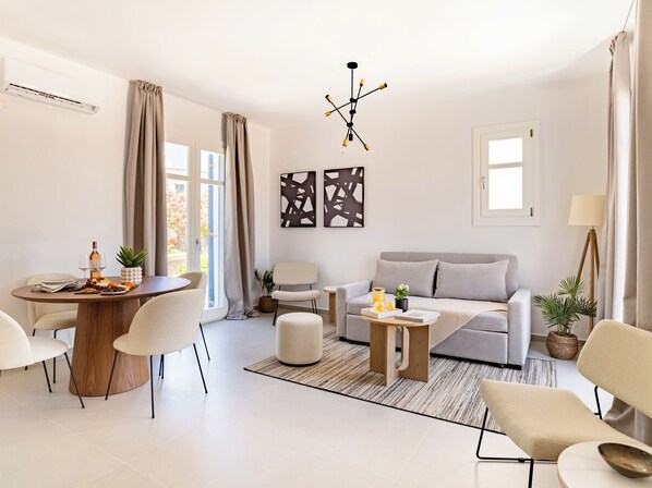Apartment, 1 Schlafzimmer, Terrasse | Wohnzimmer
