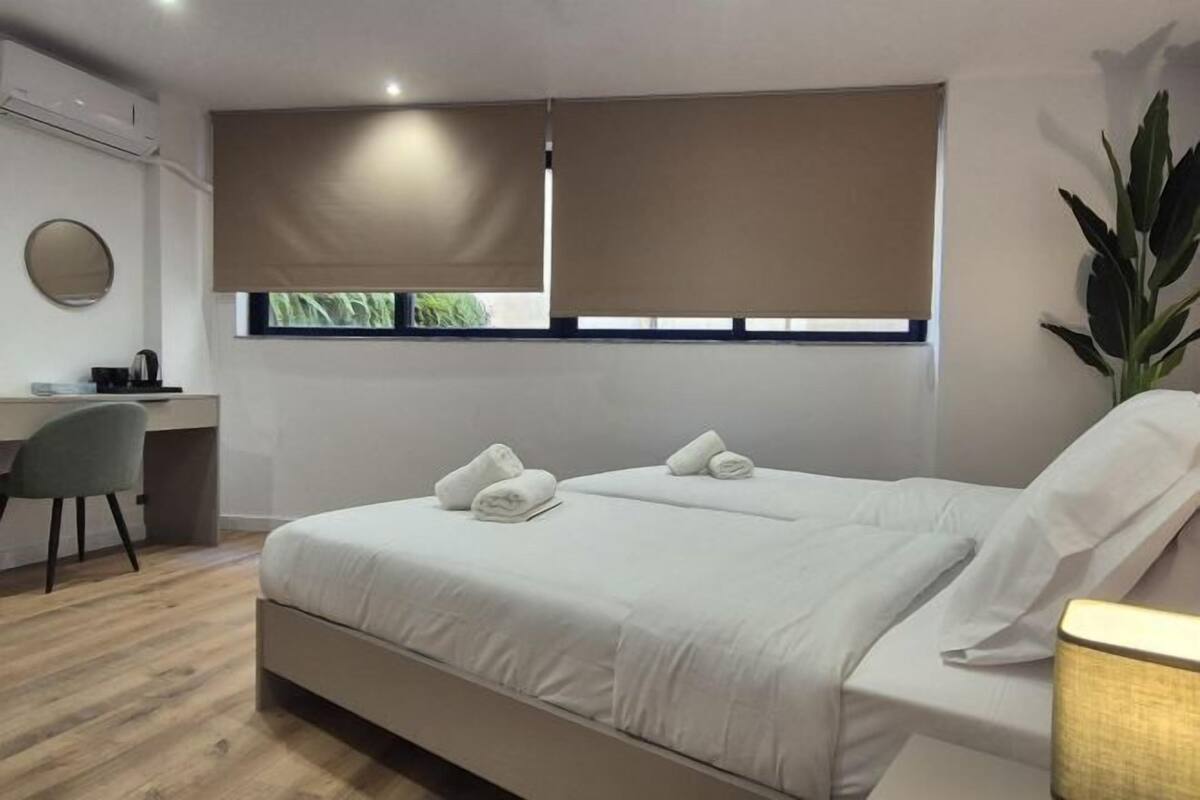 Memory foam beds, minibar, in-room safe, desk
