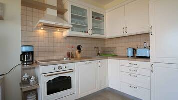 Fridge, oven, stovetop, dishwasher