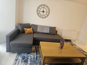 舒适公寓, 2 间卧室, 海景 | 起居区